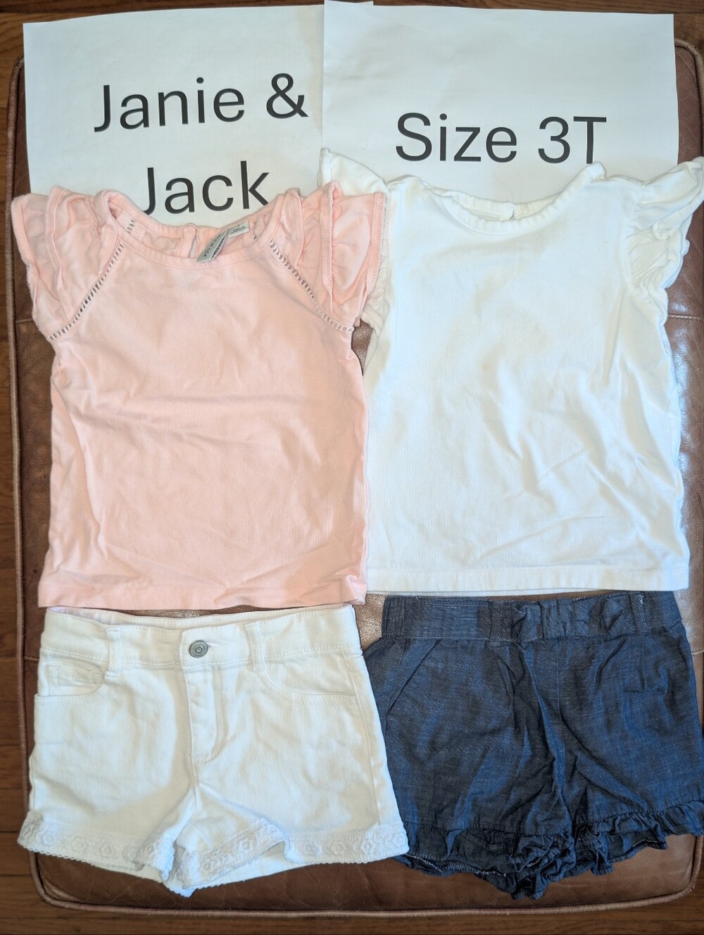 Janie & Jack 2 T-Shirts And 2 Pairs Shorts All 3T